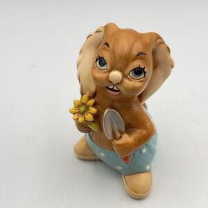 Vtg Pendelfin Bunny Blossom Gardening Whimsical Handpainted Stonecraft England